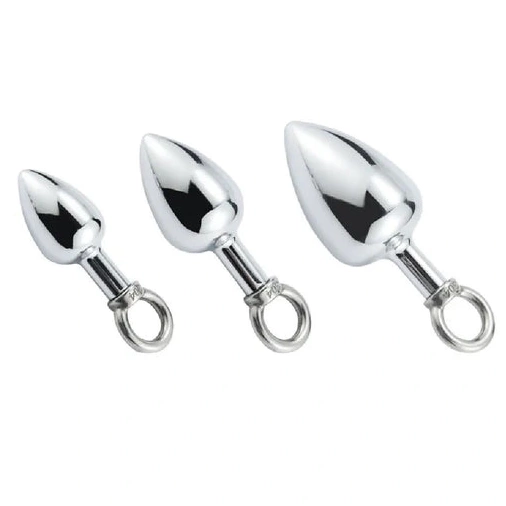 Steel DiscreetChoice Ring Hook with Cock Anal Set 4663 Stainless 0118